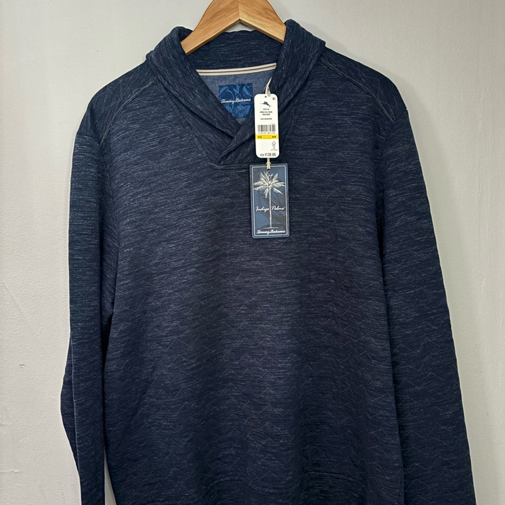 Tommy Bahama Dark Blue Shawl Collar Sweater (NWT)